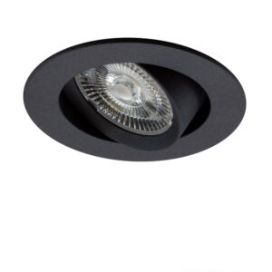 Luminaire encastré à LED Slim68 noir, rond, 9W, dimmable