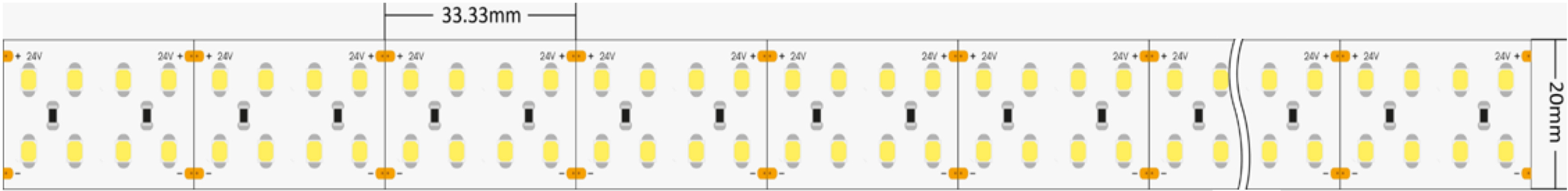 Ruban LED flexible 2835-240-F9-24V-30-20MM – Image 2
