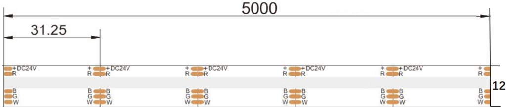 Ruban LED flexible COB-896-GBW-24V-12 – Image 5