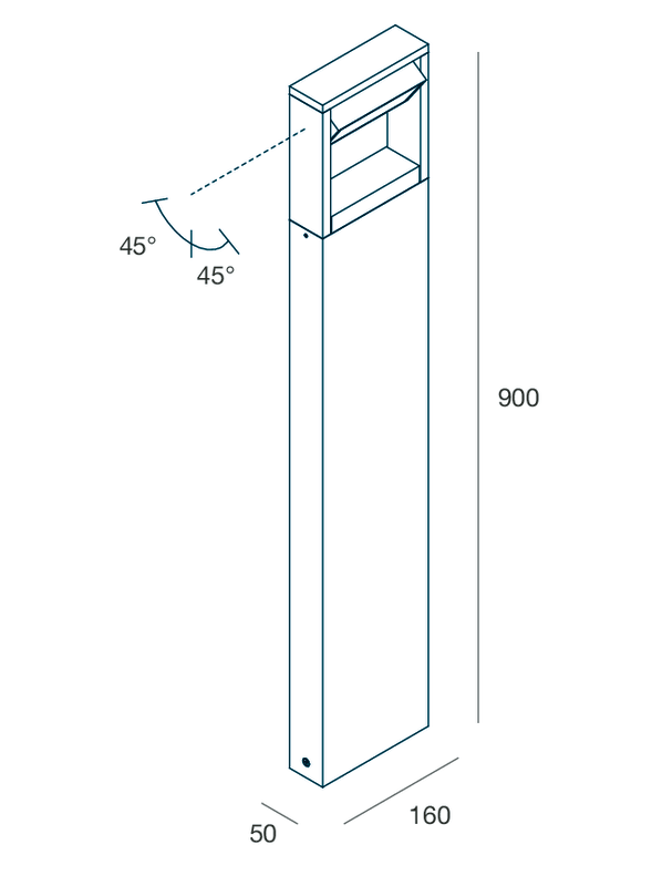Borne LED Lytus IP65, 7 W, 900 mm – Image 3